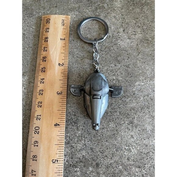 5/$20 Star Wars Slave One 1 Silver Metal Keychain Sci Fi Fan Gift Boba Fett - Picture 3 of 4